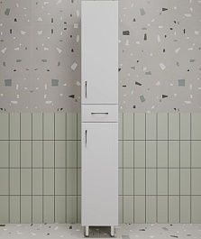 Style Line Шкаф пенал Эко Стандарт 30 с б/к белый – фотография-1